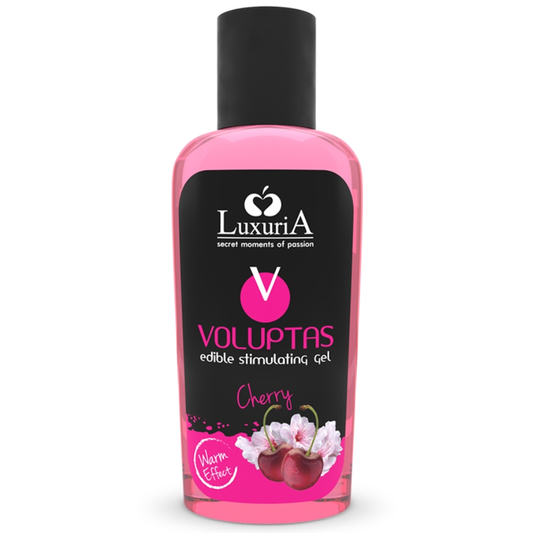 INTIMATELINE LUXURIA - VOLUPTAS GEL DE MASSAGEM COMESTÍVEL EFEITO AQUECIMENTO - CEREJA 100 ML