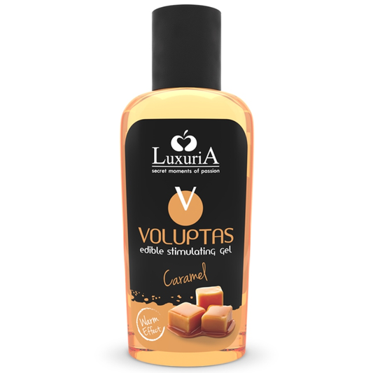 INTIMATELINE LUXURIA - GEL DE MASSAGEM COMESTÍVEL VOLUPTAS EFEITO AQUECIMENTO - CARAMELO 100 ML