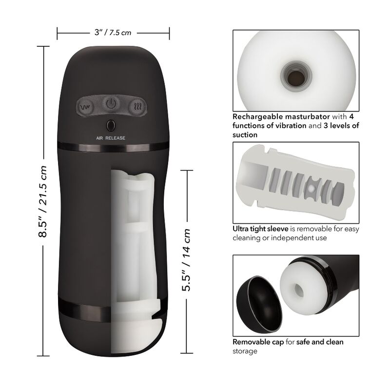 CALEXOTICS - FUNÇÕES DE SUCÇÃO VIBRATÓRIA E ÓTIMA POWER STROKER