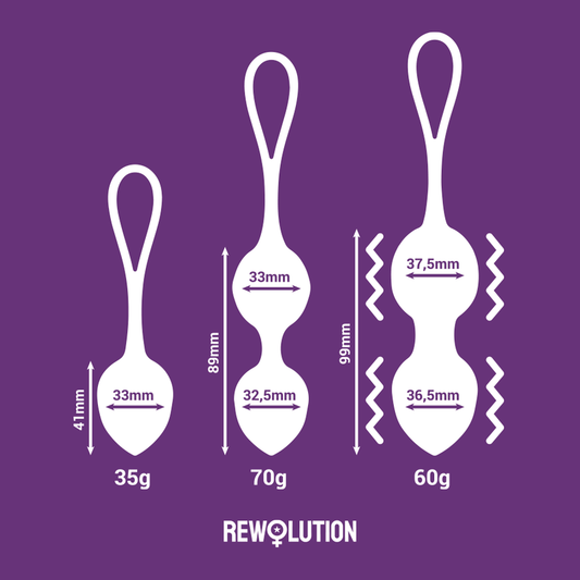 REWOLUTION - BALAS VIBRATÓRIAS DE CONTROLE REMOTO REWOBEADS COM TECNOLOGIA WATCHME