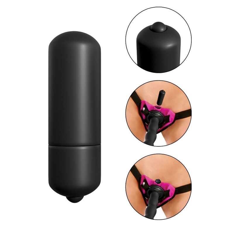 SÉRIE DE FANTASIA DE FETICHE - CONJUNTO DE STRAP-ON VIBRANTE ROXO.