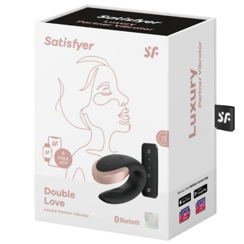 SATISFYER - LOVE LUXURY PARTNER VIBRADOR DUPLO PRETO