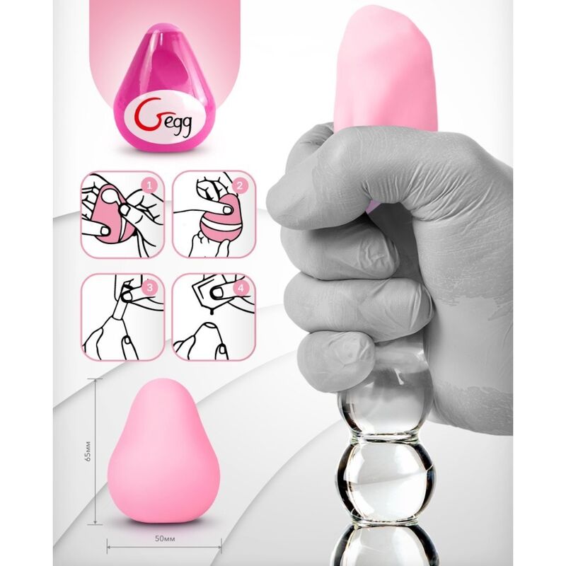 G-VIBE - MASTURBADOR REUTILIZÁVEL TEXTURIZADO ROSA EGG