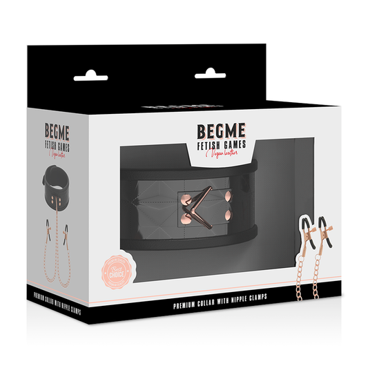 BEGME - BLACK EDITION COLAR BEGME BLACK EDITION COM PINÇAS DE METON