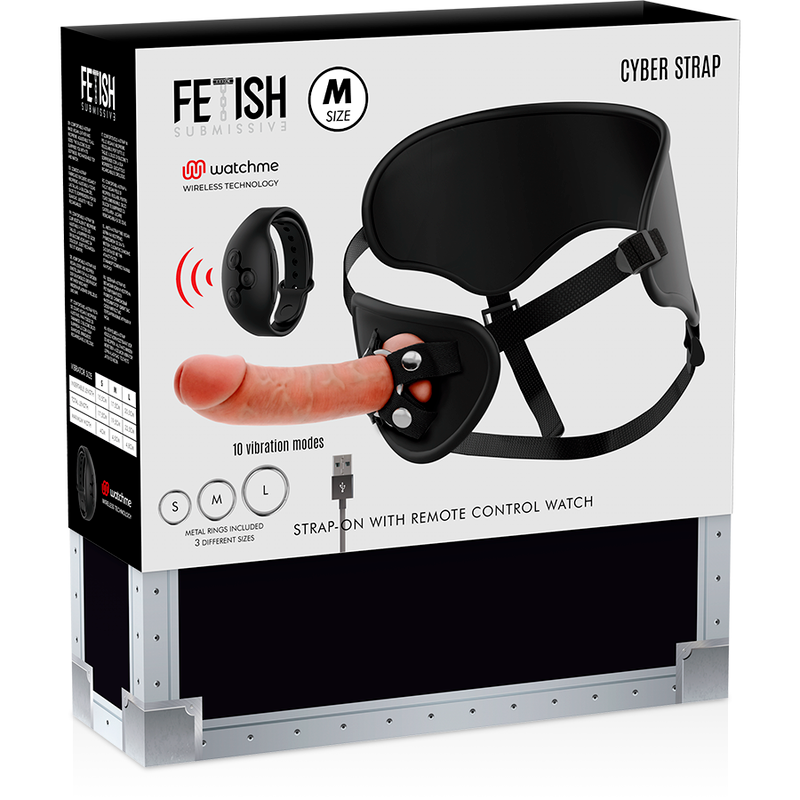 CIBERCORTINA FETICHE SUBMISSIVA - ARREIO COM DILDO DE CONTROLE REMOTO WATCHME M TECHNOLOGY