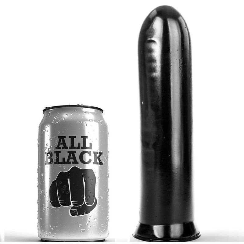 ALL BLACK - DILDO PRETO DE 19 CM