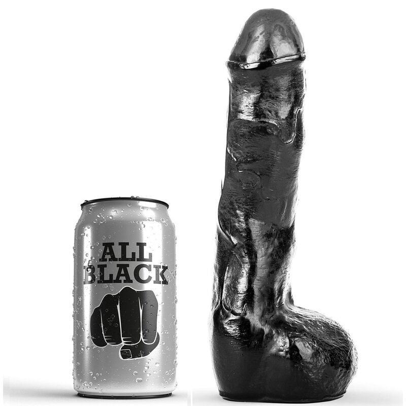 ALL BLACK - REALISTIC ANAL COCK 20 CM