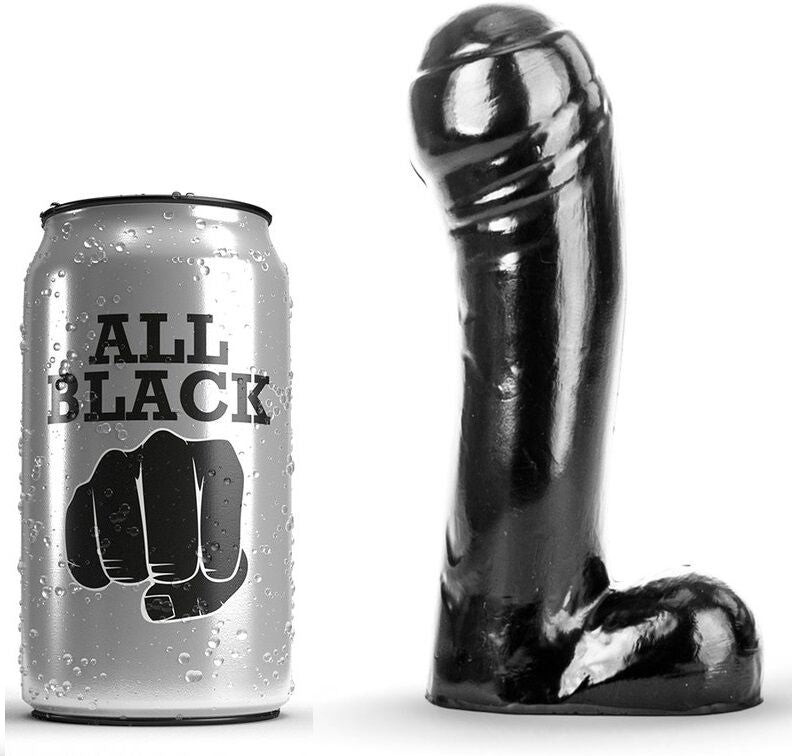 ALL BLACK - DILDO PRETO DE 15 CM