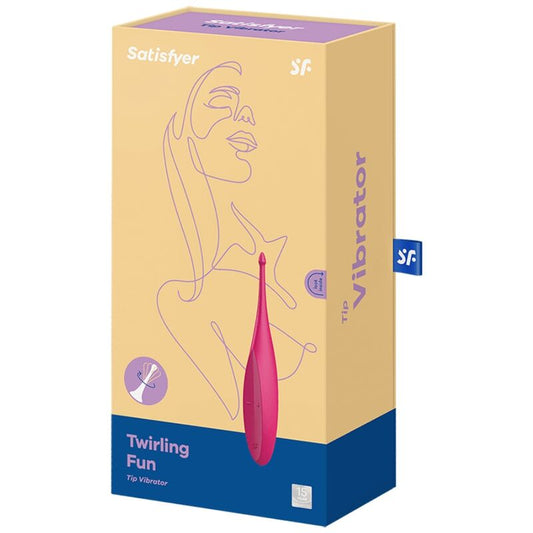 SATISFYER - VIBRADOR ROSA COM PONTA DIVERTIDA E GIRATÓRIA