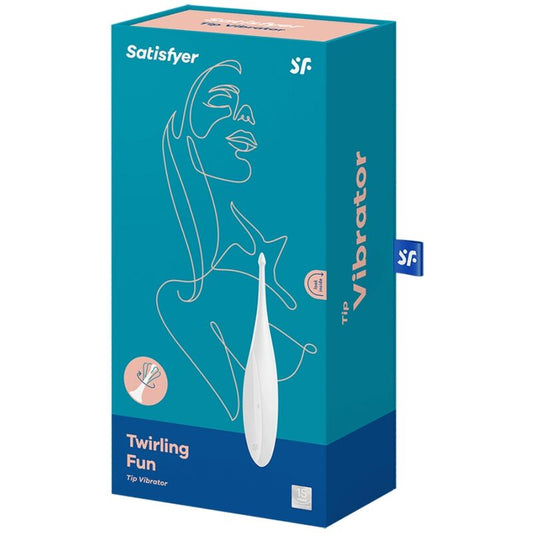 SATISFYER - VIBRADOR BRANCO COM PONTA DIVERTIDA E GIRATÓRIA
