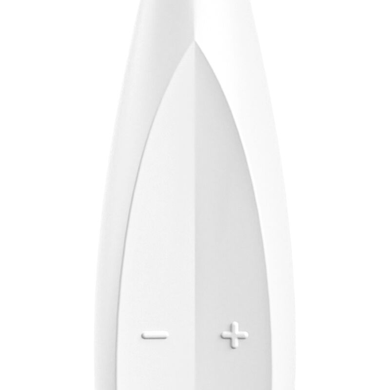 SATISFYER - VIBRADOR BRANCO COM PONTA DIVERTIDA E GIRATÓRIA