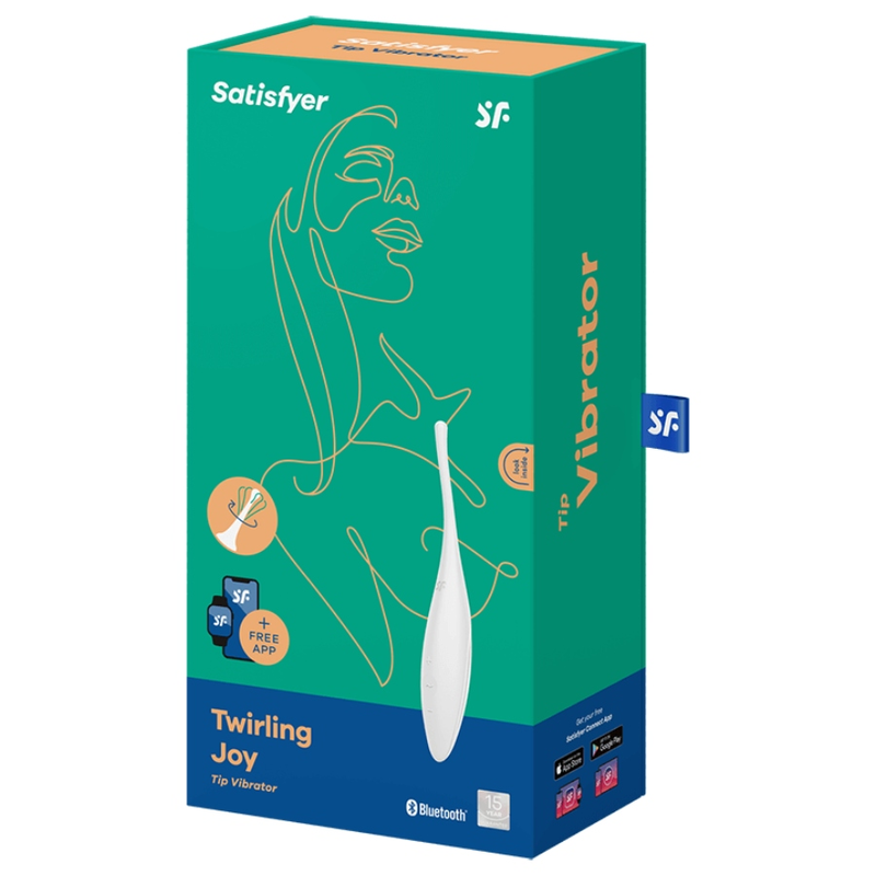 SATISFYER - VIBRADOR COM PONTA DE CLITÓRIS BRANCO TWIRLING JOY