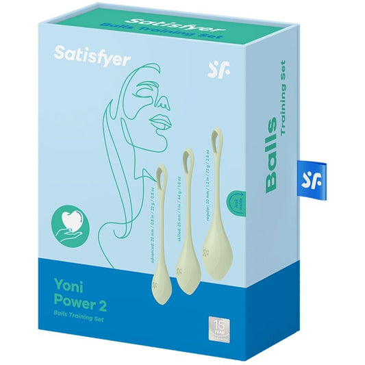 SATISFYER - CONJUNTO DE TREINAMENTO YONI POWER 2 GREEN