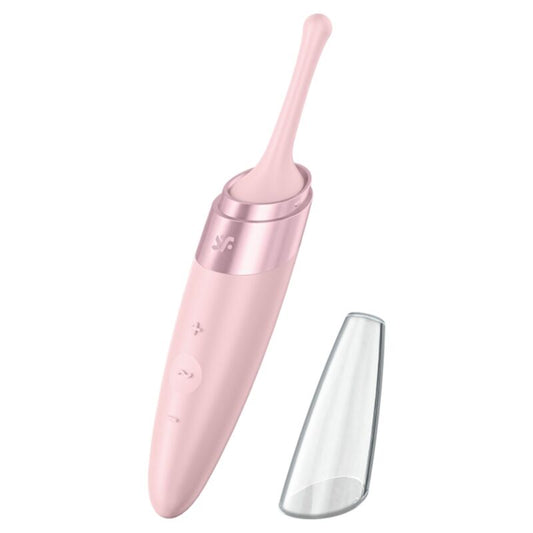 SATISFYER - VIBRADOR ROSA COM PONTA DE CLITÓRIS TWIRLING DELIGHT