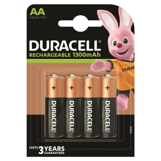 DURACELL - PILHAS RECARREGÁVEIS HR6 AA 1300mAh 4 UNIDADES?