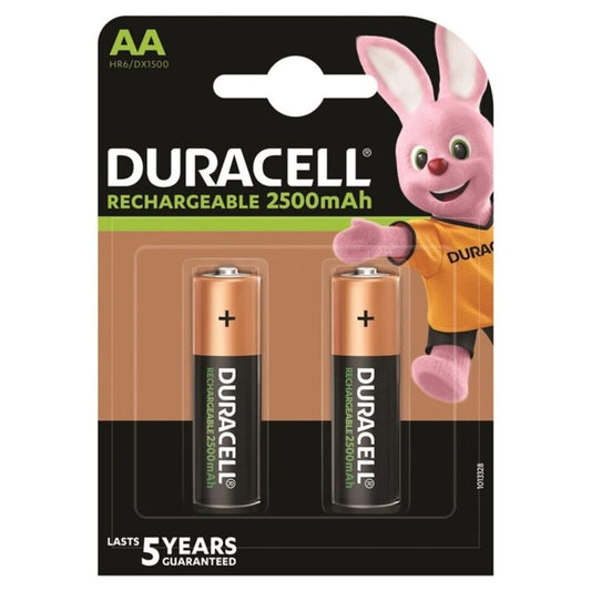 DURACELL - PILHAS RECARREGÁVEIS HR6 AA 2500mAh 2 UNIDADES?
