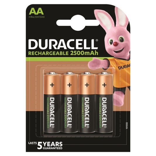 DURACELL - PILHAS RECARREGÁVEIS HR6 AA 2500mAh 4 UNIDADES?