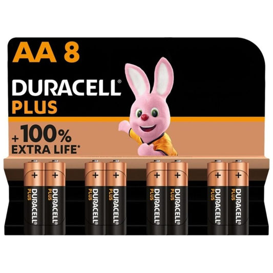 DURACELL - PILHAS ALCALINAS PLUS POWER 100 AA LR6 8 UNIDADES?