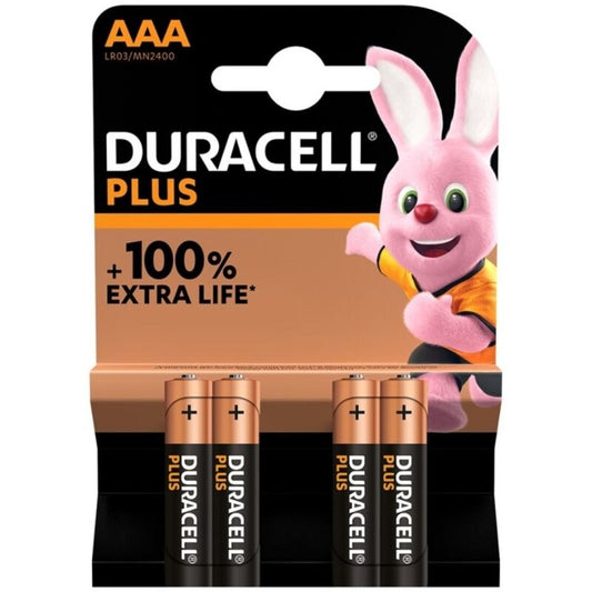 DURACELL - PILHAS ALCALINAS PLUS POWER 100 AAA LR03 4 UNIDADES?