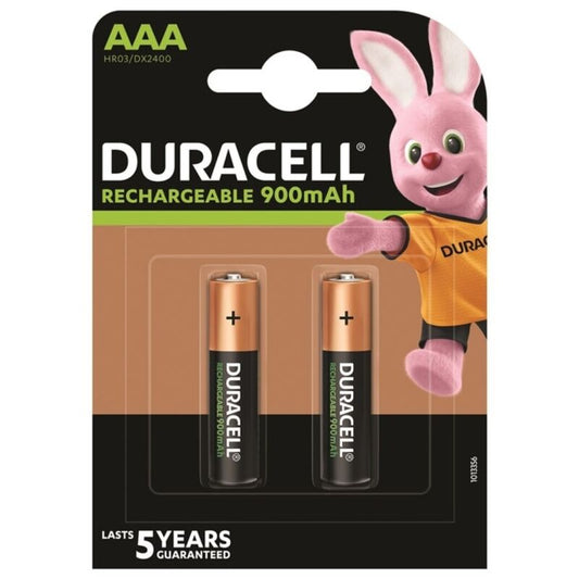 DURACELL - PILHAS RECARREGÁVEIS HR03 AAA 900mAh 2 UNIDADES?