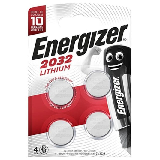 ENERGIZER - BATERIA DE LÍTIO BOTÃO CR2032 3V 4 UNIDADES?