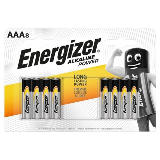 ENERGIZER - PILHA ALCALINA AAA LR03 8 UNIDADES?