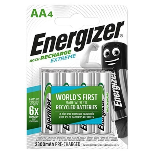 ENERGIZER - EXTREME HR6 AA 2300mAh PILHAS RECARREGÁVEIS 4 UNIDADES?