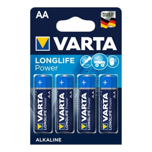 VARTA - PILHAS ALCALINAS AA LR6 DE LONGA DURAÇÃO 4 UNIDADES
