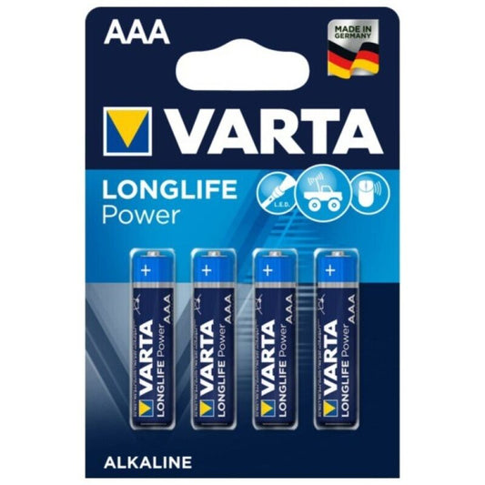VARTA - PILHAS ALCALINAS AAA LR03 DE LONGA DURAÇÃO 4 UNIDADES