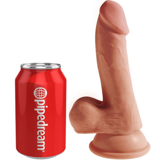 KING COCK - MAIS DILDO 3D COM BOLAS 17 CM