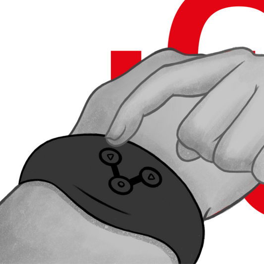 WATCHME - RELÓGIO SEM FIO PRETO AZUL