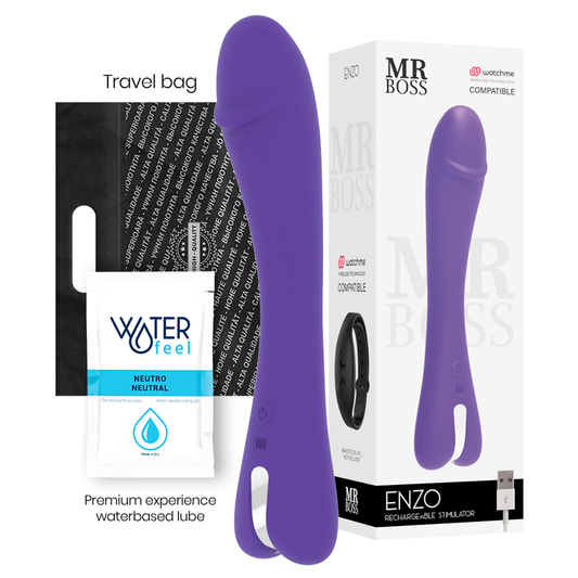 MR BOSS - VIBRADOR ENZO WATCHME TECNOLOGIA SEM FIO COMPATÍVEL