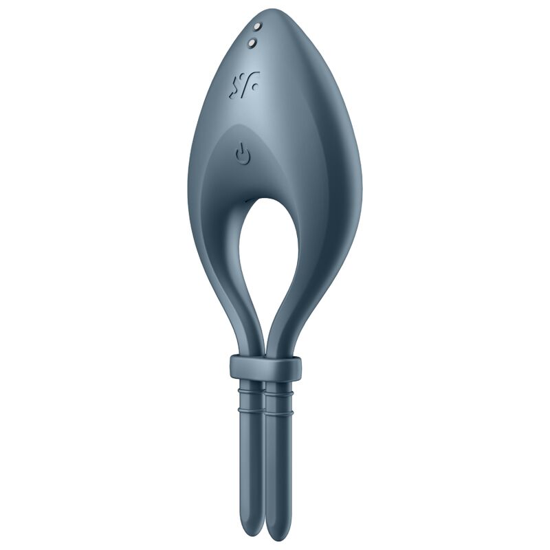 SATISFYER - APLICAÇÃO DE VIBRADOR DE ANEL BULLSEYE CINZA
