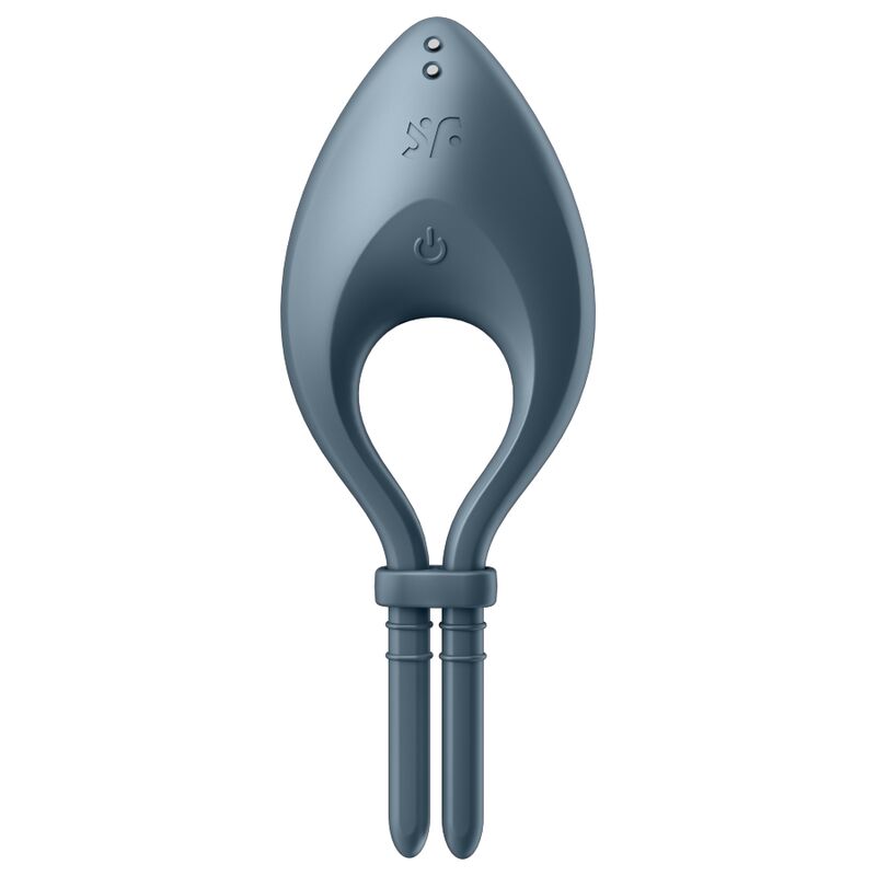 SATISFYER - APLICAÇÃO DE VIBRADOR DE ANEL BULLSEYE CINZA