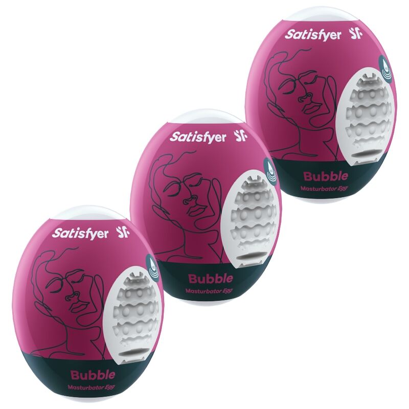 SATISFYER - 3 OVOS MASTURBADORES DE BOLHA