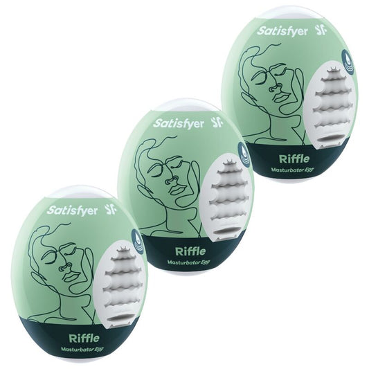 SATISFYER - 3 OVOS MASTURBADORES RIFFLE