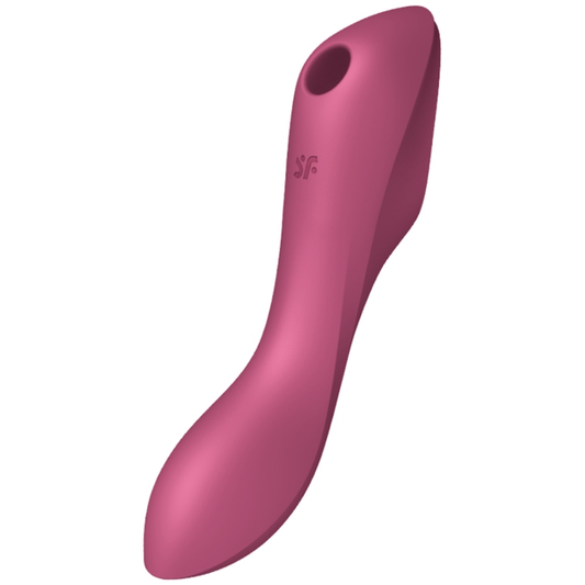 SATISFYER - ESTIMULADOR E VIBRADOR CURVY TRINITY 3 VERMELHO