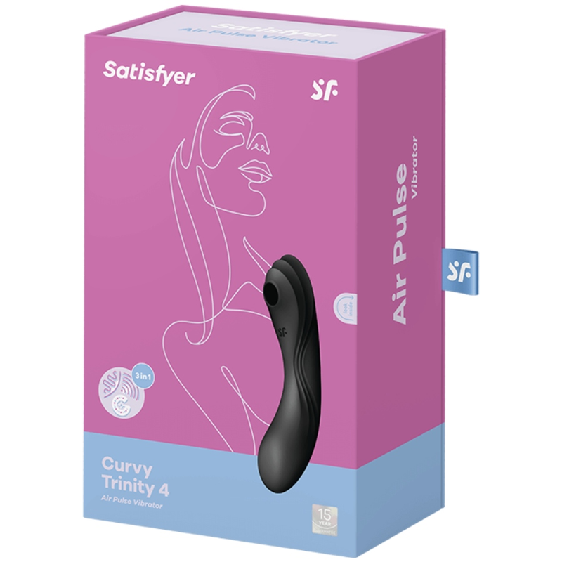 SATISFYER - ESTIMULADOR E VIBRADOR CURVY TRINITY 4 BLACK