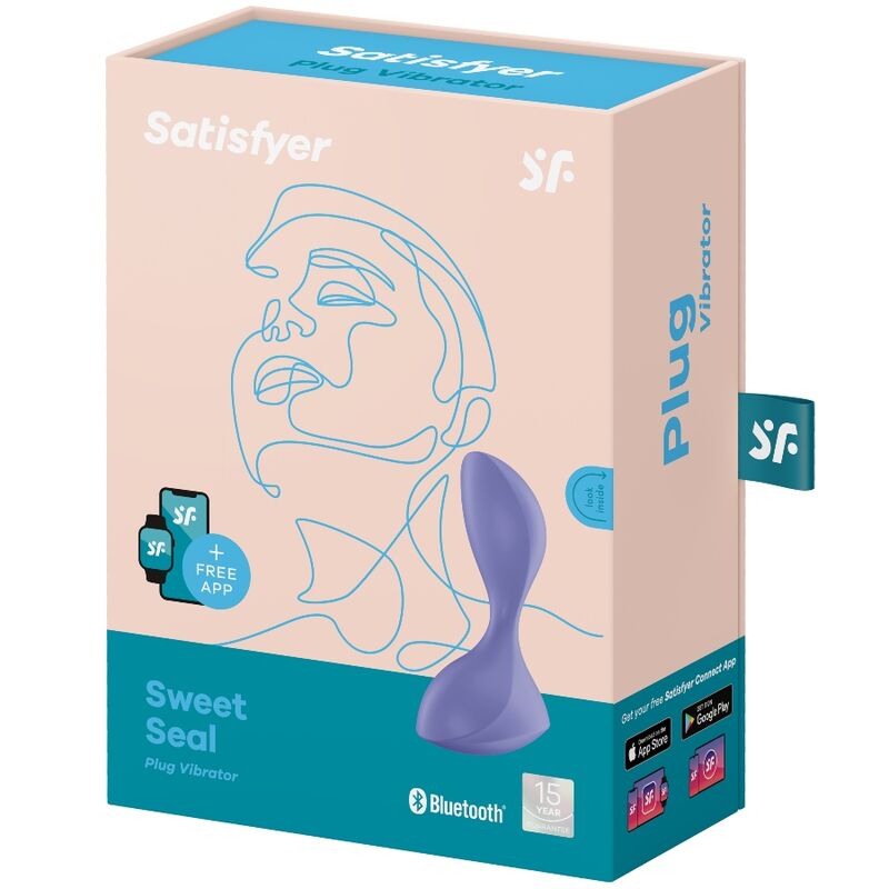 SATISFYER - APP DE PLUG VIBRATÓRIO SWEET SEAL ROXO