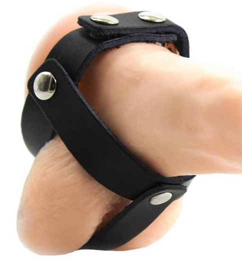 GAIOLA DE BOLAS DE COURO OHMAMA FETISH