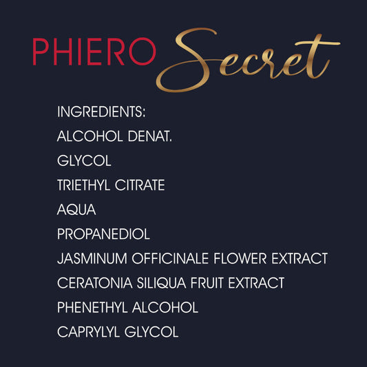 500 COSMÉTICOS - PHIERO SECRET COMBINAÇÃO NATURAL DE HORMÔNIOS SEXUAIS FEMININOS SEM ODOR 15 ML