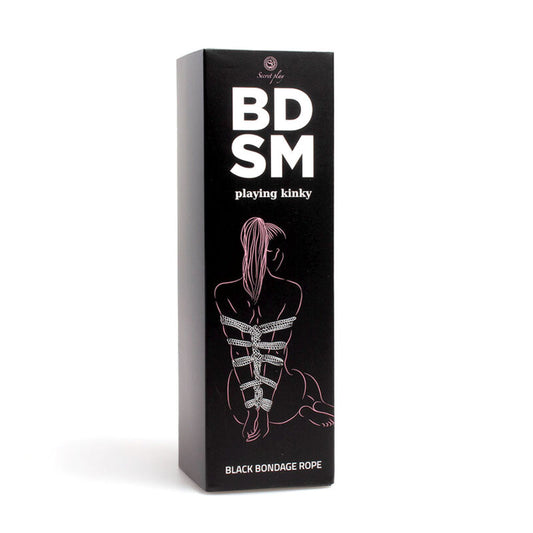 SECRETPLAY - COLEÇÃO BDSM COM CORDA DE BONDAGE PRETA