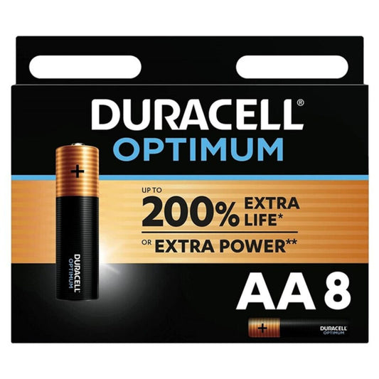 DURACELL - PILHAS ALCALINAS OPTIMUM 200 AA LR6 8 UNIDADES?