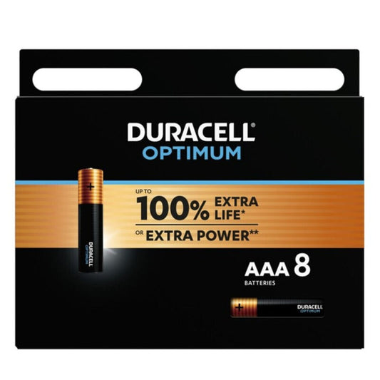 DURACELL - PILHAS ALCALINAS AAA OPTIMUM LR03 8 UNIDADES?