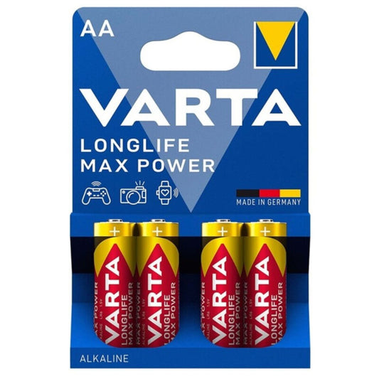 VARTA - PILHAS ALCALINAS MAX POWER AA LR6 4 UNIDADES