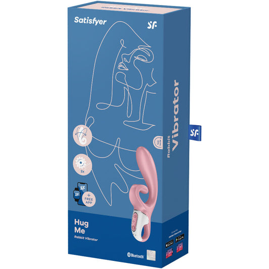 SATISFYER - HUG ME VIBRADOR COELHO APP AZUL