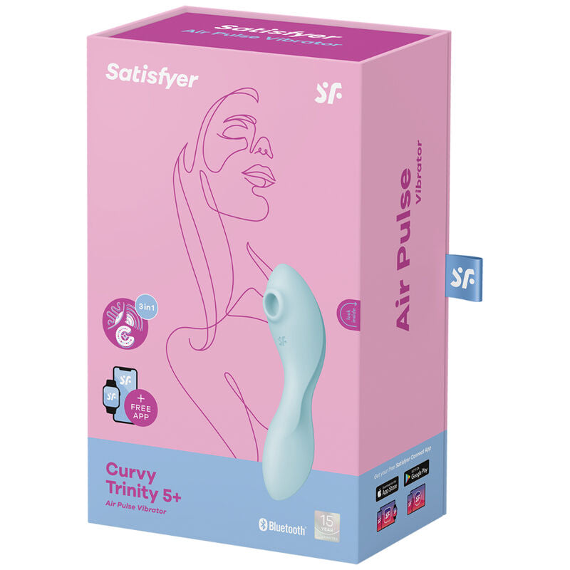 APP ESTIMULADOR E VIBRADOR SATISFYER CURVY TRINITY 5 - AZUL