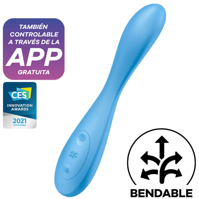 SATISFYER - G-SPOT FLEX 4+ BLUE MULTI VIBRATOR APP