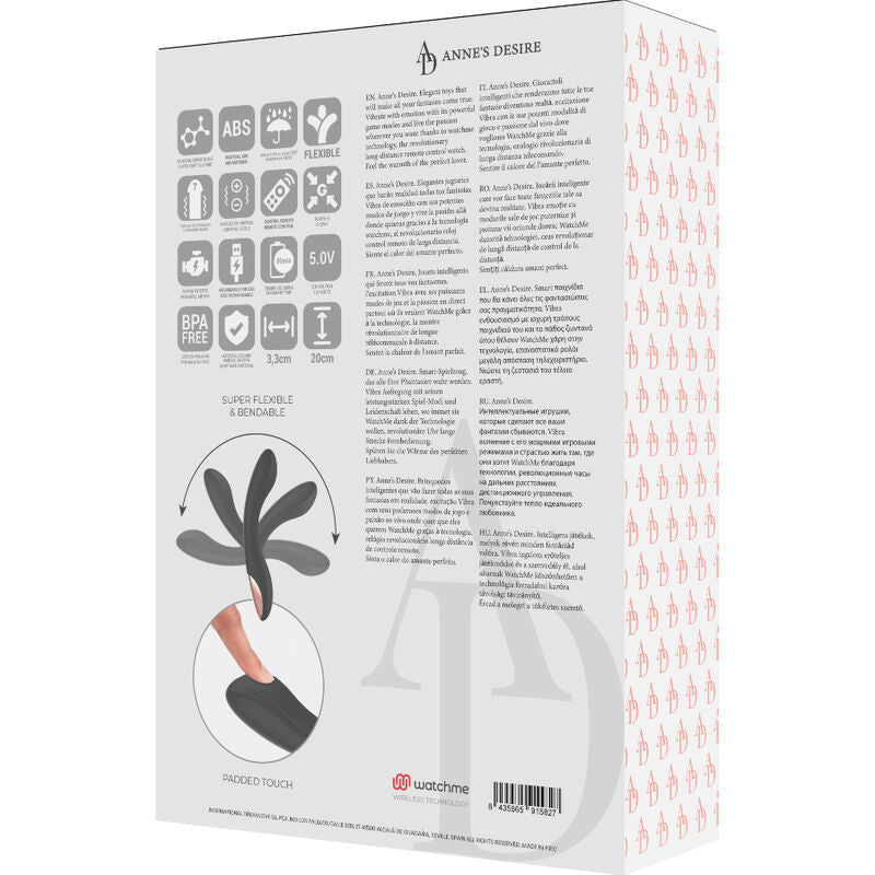 ANNE'S DESIRE - TECNOLOGIA DE CONTROLE REMOTO CURVE A WATCHME PRETO / DOURADO