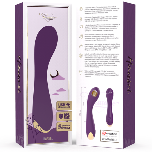 TREASURE - VIBRADOR HANSEL G-SPOT WATCHME TECNOLOGIA SEM FIO COMPATÍVEL